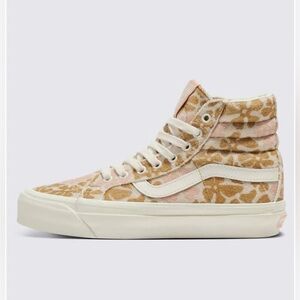 Vans|Women's High-Top Sneakers,Sk8 Hi Reissue 38 Groovy Floral Peach Colorway•••